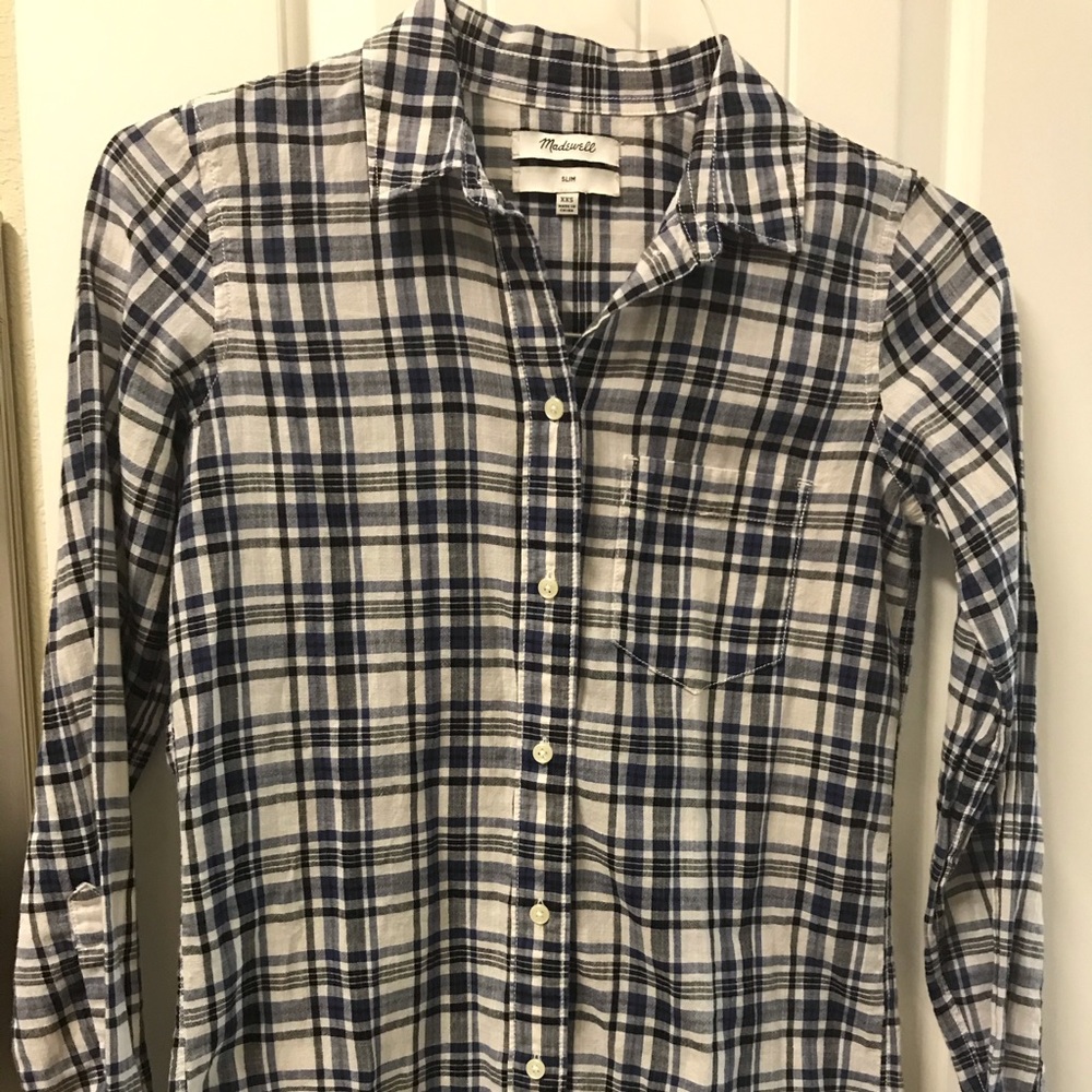 Madewell Button Down Plaid Blouse - image 3